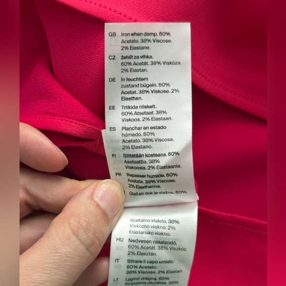 COS High-Neck Satin top Pink - Picture 4 of 11